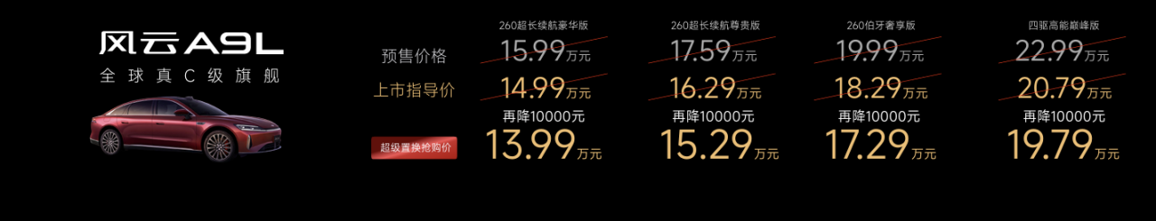副本【新闻通稿】重塑全球真C级豪华旗舰标杆 风云A9L全球上市，超级置换抢购价13.99万元起329.png